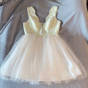 BCBGeneration Low Back Tulle Skirt Dress